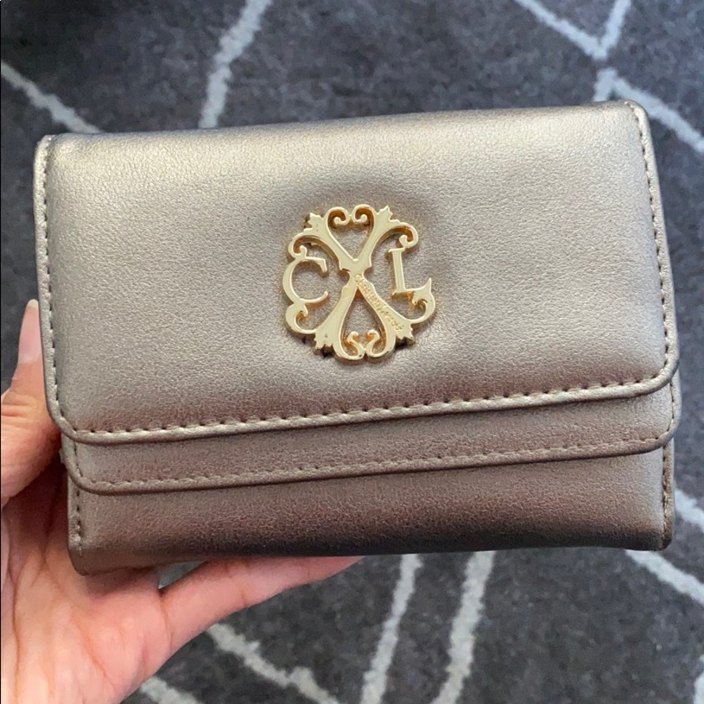 Christian Lacroix Metallic Gold Leather Wallet